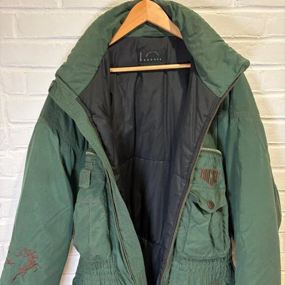 Vintage 90s Bogner Expedition Ski Snowboard Jacket Green Embroidered Men's 42 - Picture 7 of 15